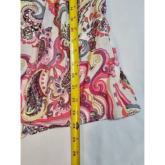 NY Collection Paisley Print Off-Shoulder Top Bell Sleeves Crochet Size 2X New - Picture 13 of 14